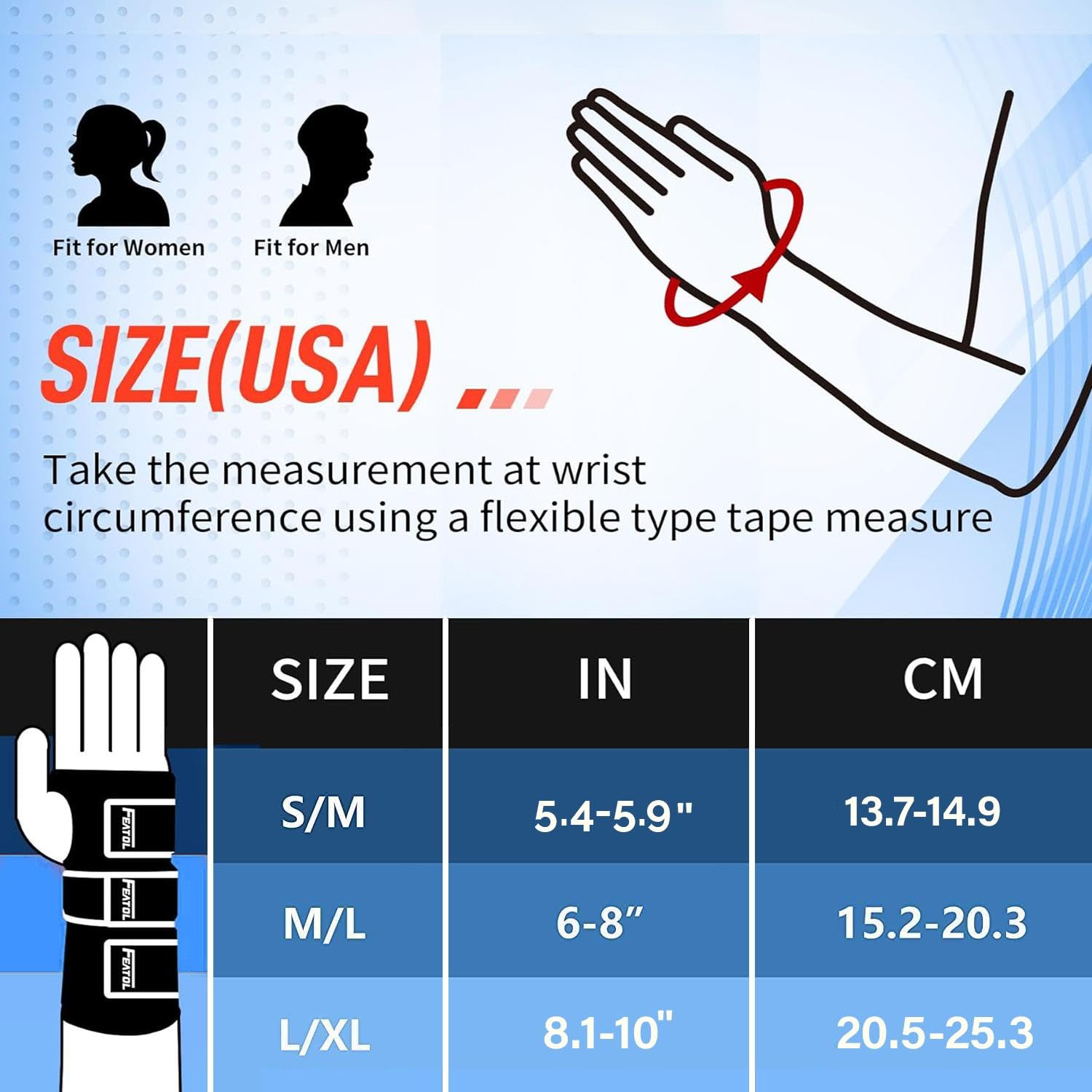 FEATOL Wrist Brace with Splints for Carpal Tunnel

