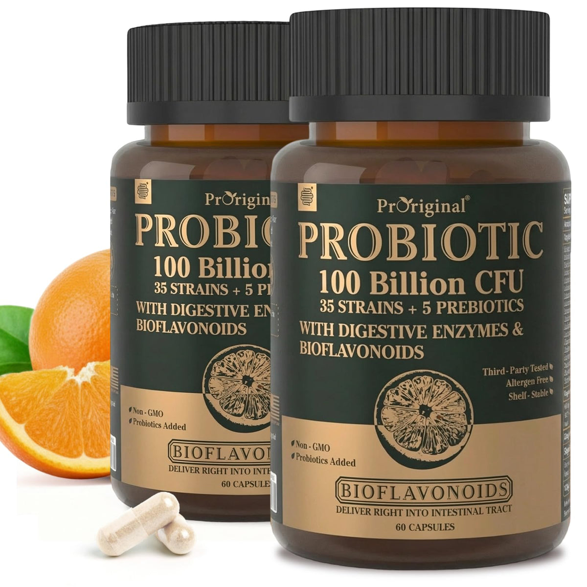 Probiotic with Prebiotics for Gut Health – Vegan, Non-GMO, Shelf-Stable