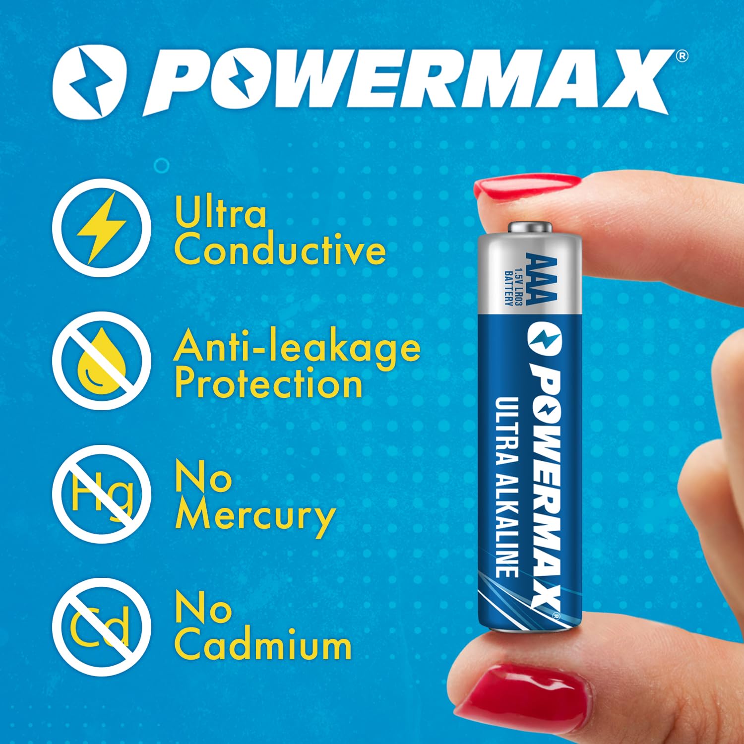 Powermax AAA Alkaline Batteries - Long-Lasting Power


