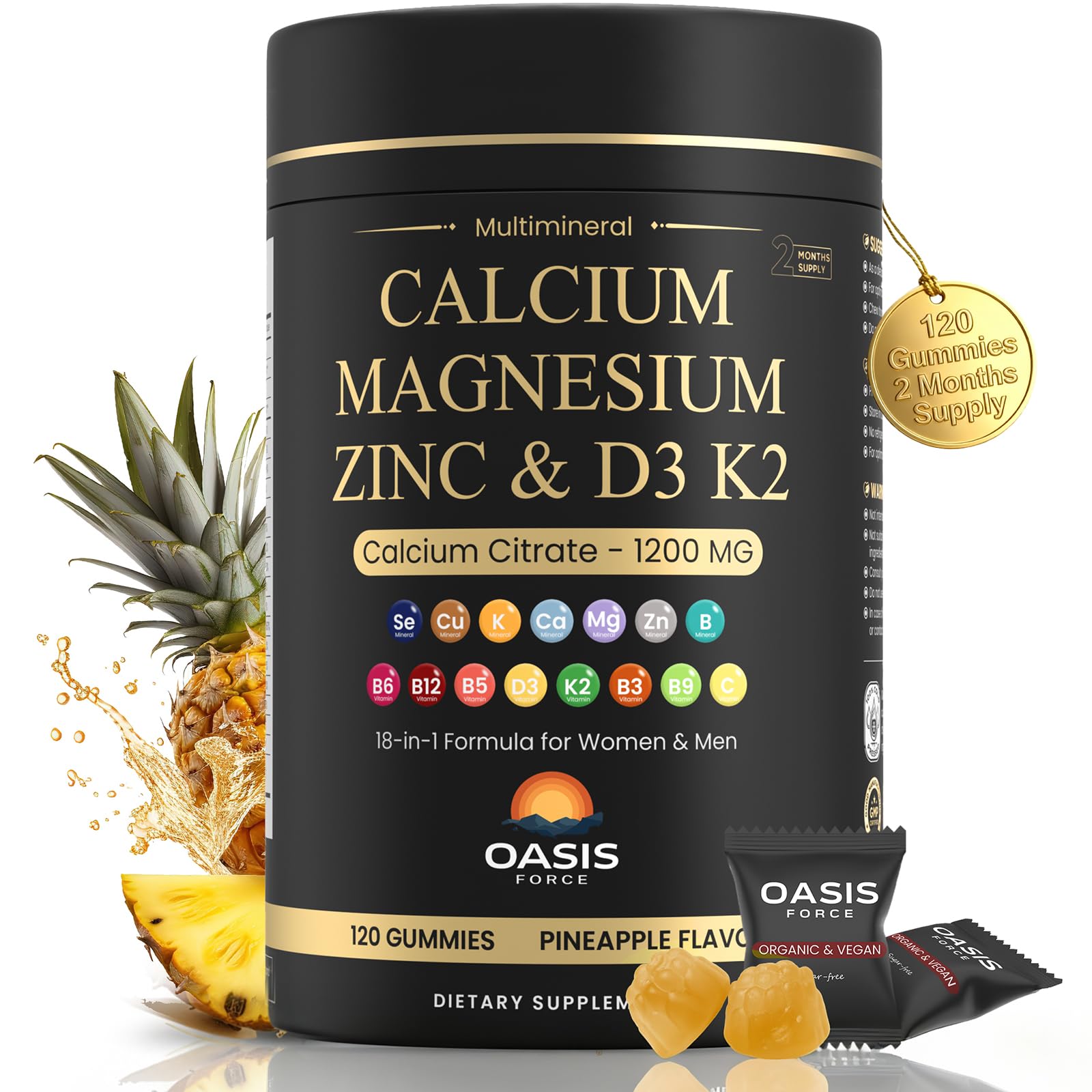 OASISFORCE Calcium Gummies for Bone Support

