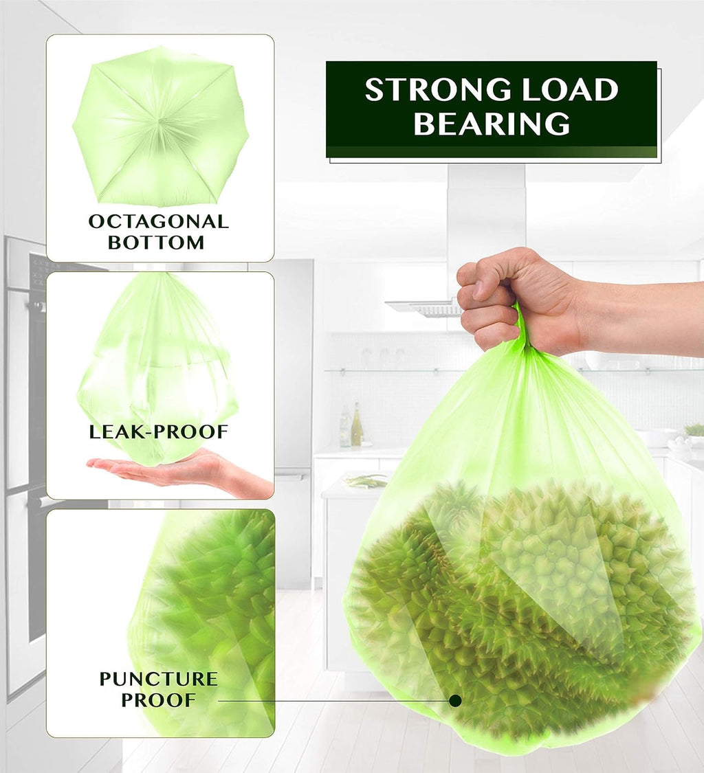 FORID Compostable Trash Bags - Unscented, Plant Starch Material

