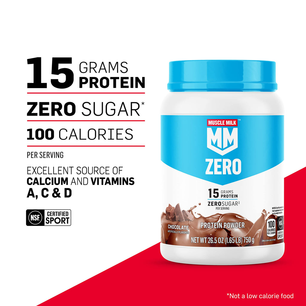 Muscle Milk ZERO Protein Powder – Clean Shake Mix

