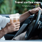 Baderke Disposable Cups with Sip Lids - Round Bottom

