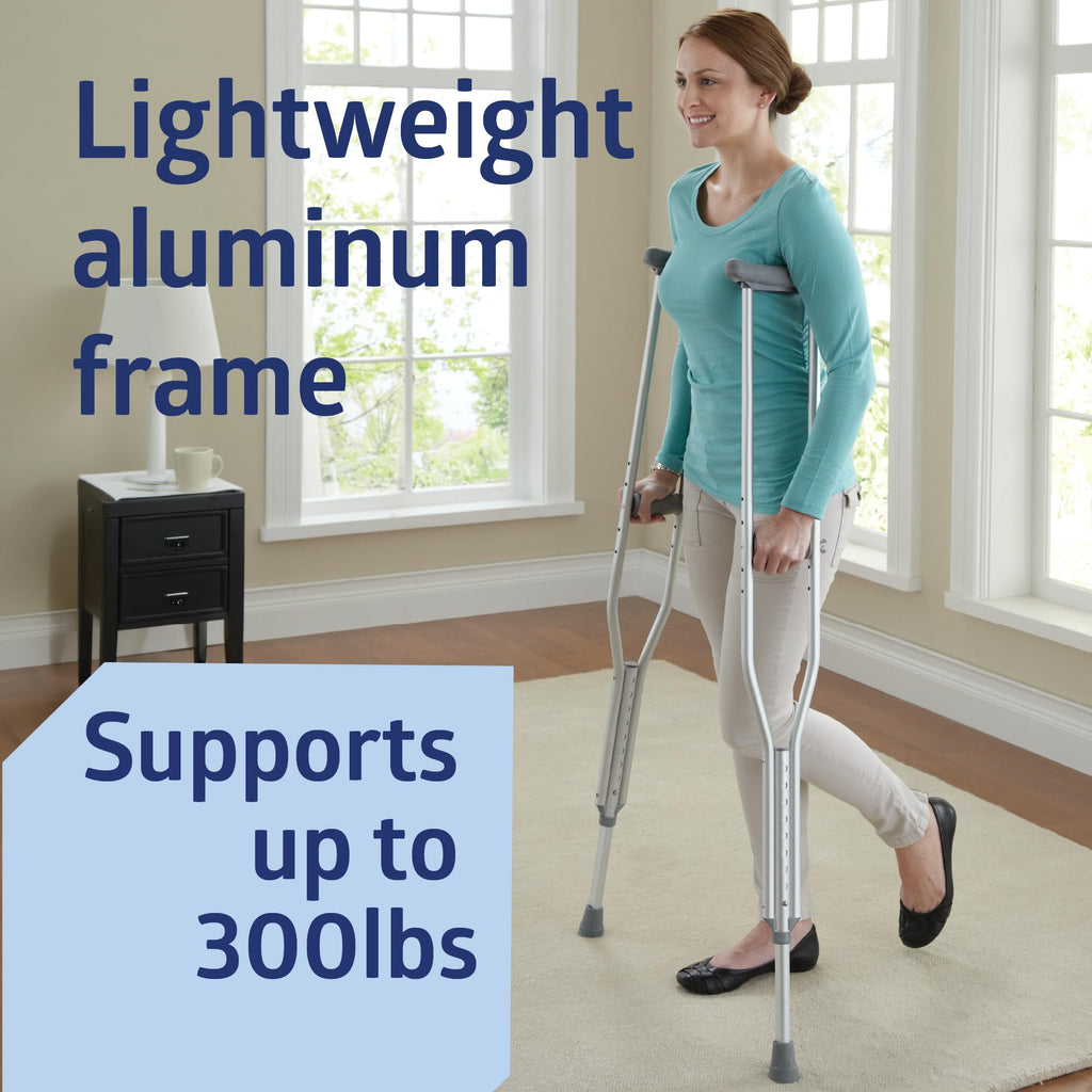 Medline Aluminum Crutches – Lightweight Walking Aid

