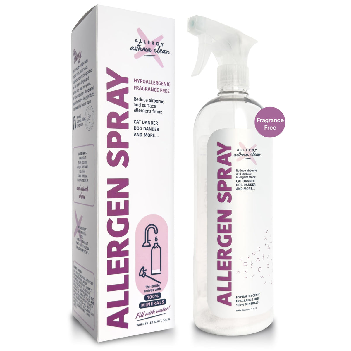 Allergy Asthma Clean Allergen Spray - Mineral-Based

