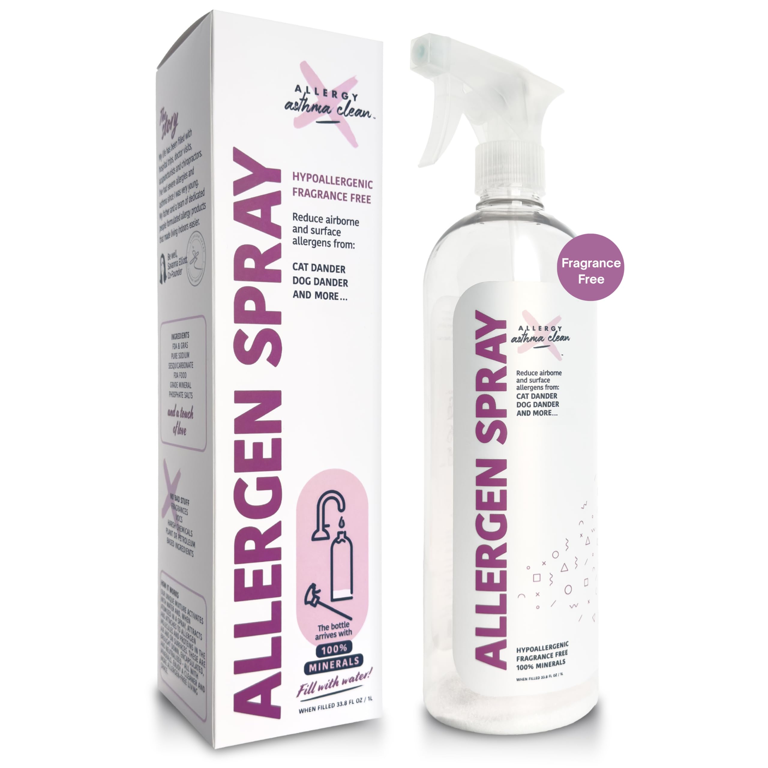 Allergy Asthma Clean Allergen Spray - Mineral-Based

