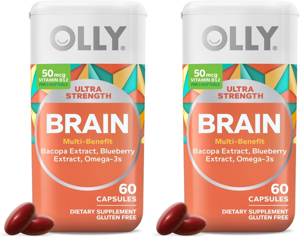 OLLY Ultra Strength Brain Softgels Nootropic for Memory and Focus