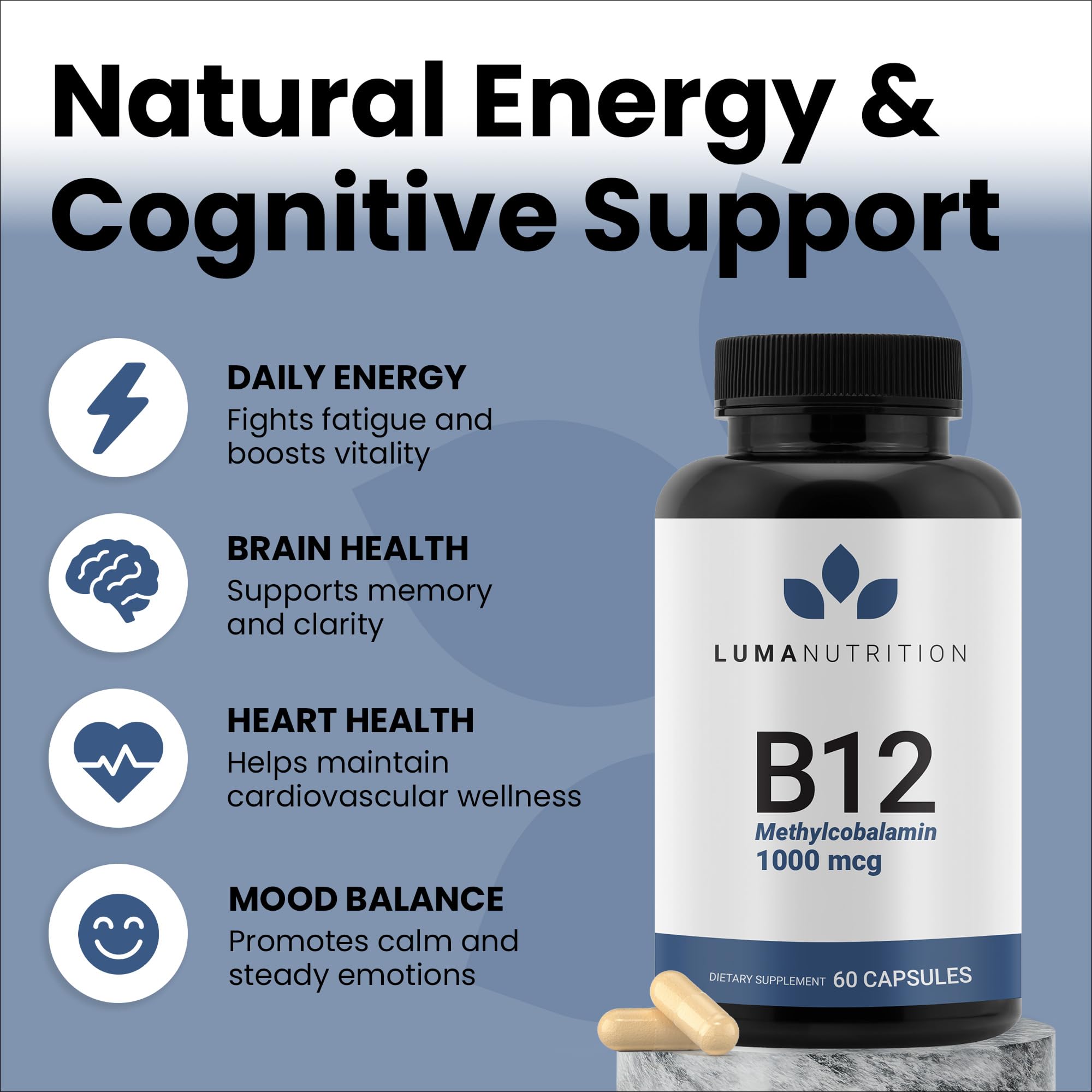 Vitamin B12 Methylcobalamin 1000 mcg - Luma Nutrition Energy

