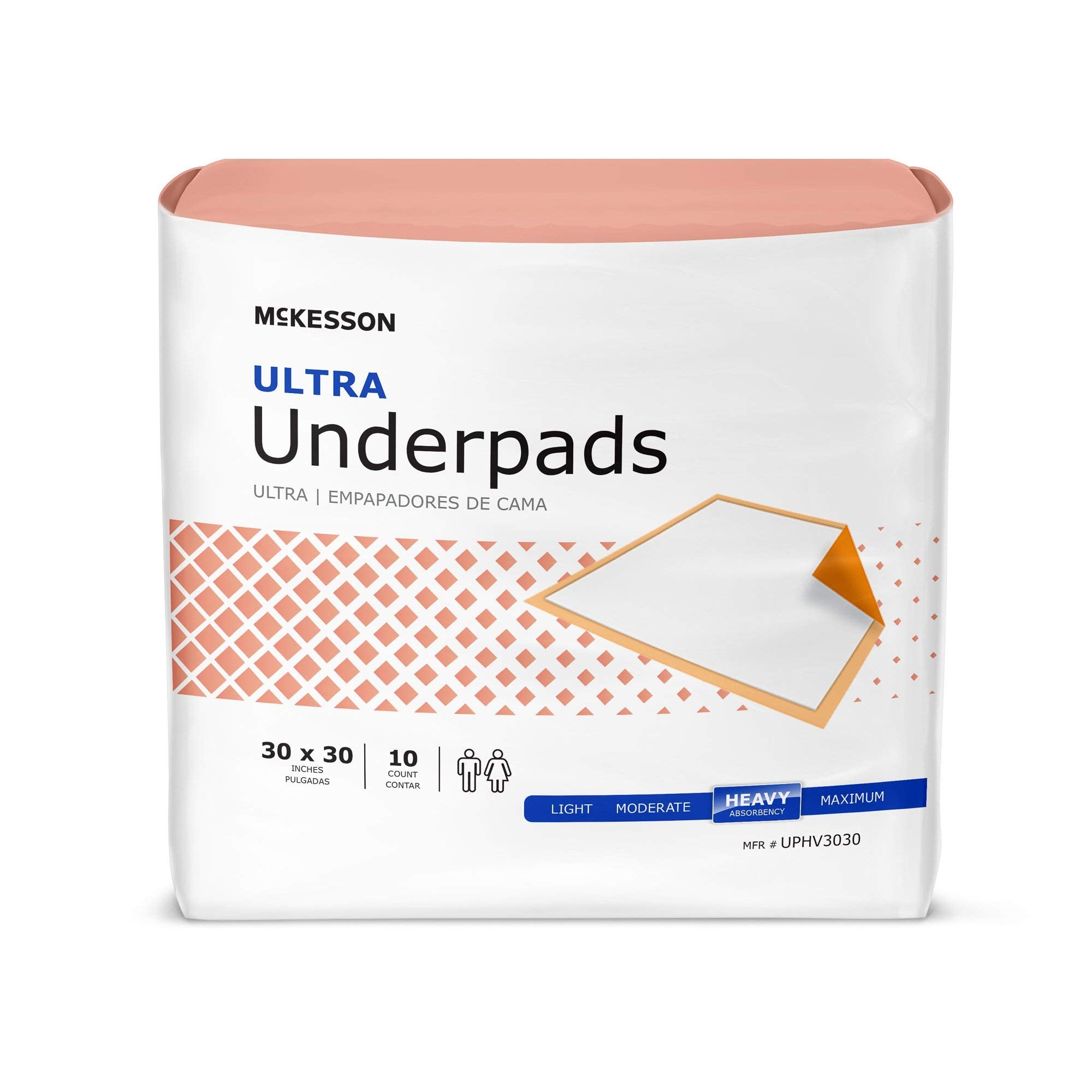 McKesson Disposable Underpads - Heavy Absorbency Incontinence Bed Pads for Adults and Babies