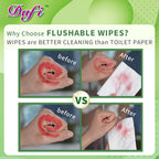 DAFI Flushable Wipes for Adults - Unscented Plant-Based

