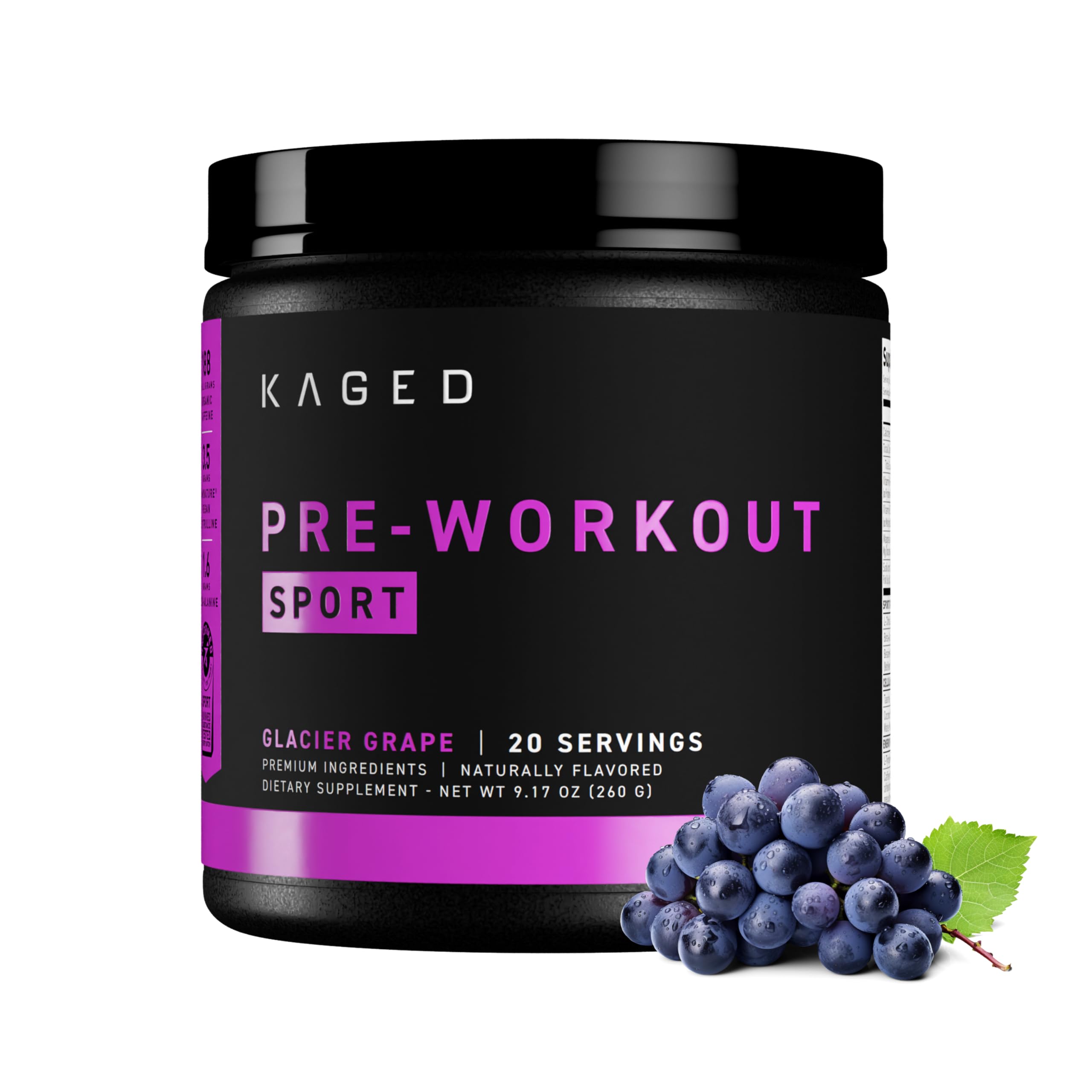 Kaged Sport Pre-Workout Powder for Men & Women - Performance Formula