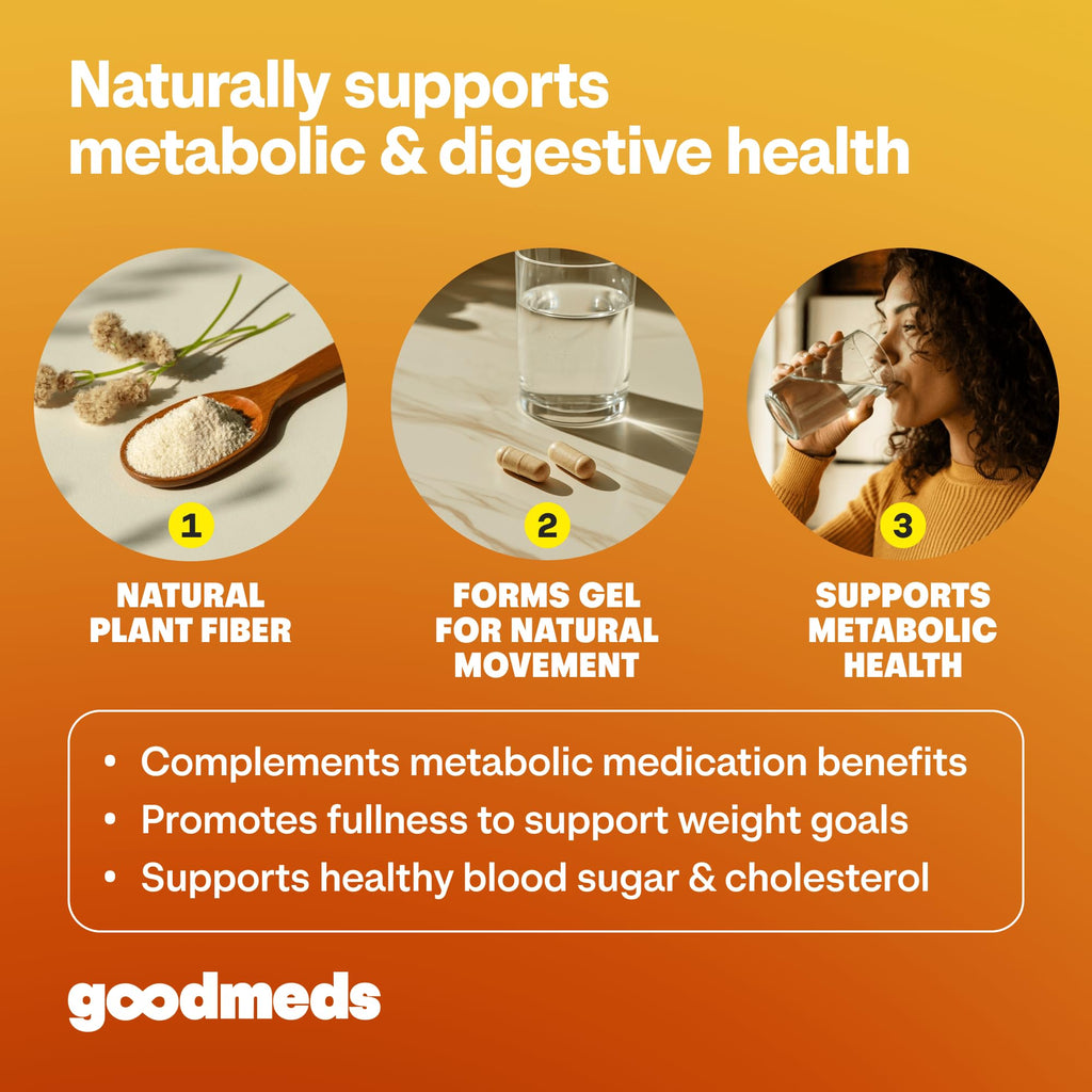 Psyllium Husk Fiber Capsules for Digestive Regularity

