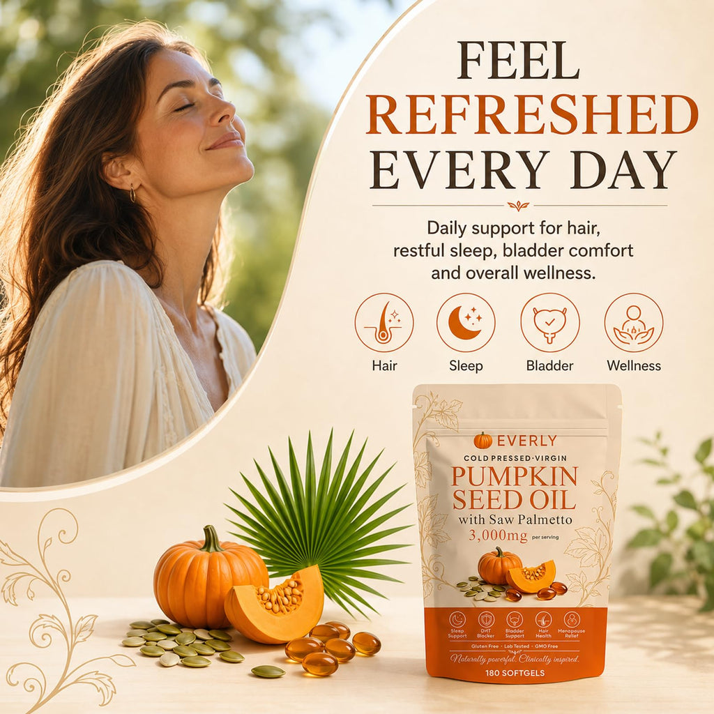 Pumpkin Seed Oil with Saw Palmetto Softgels - Everly


