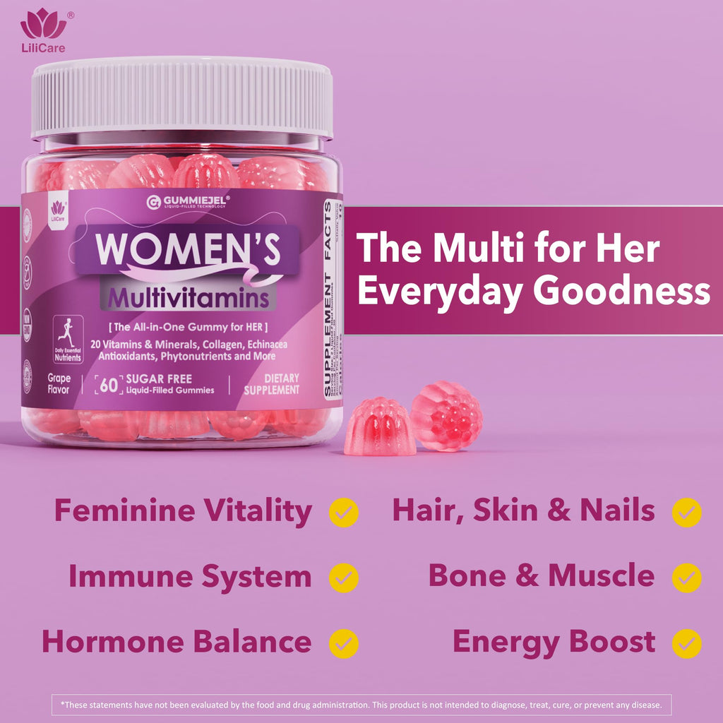 Lilicare Women's Multivitamin Gummies | Methylfolate

