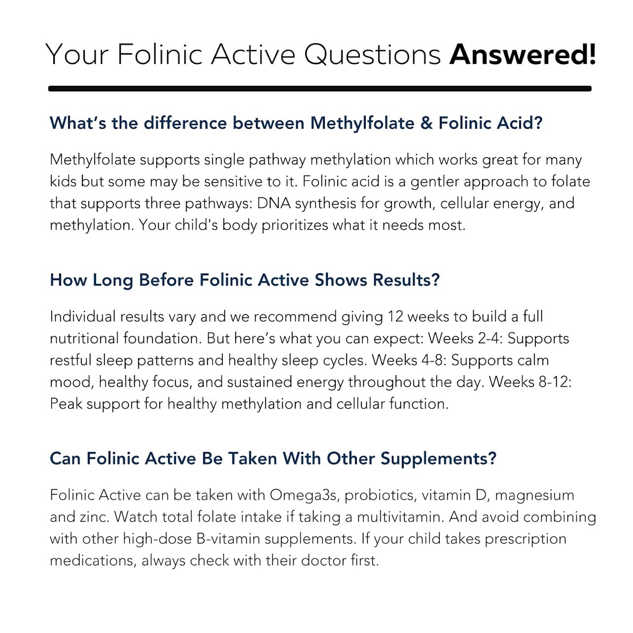 FolinicActive Kids Organic Folinic Acid and B Vitamins

