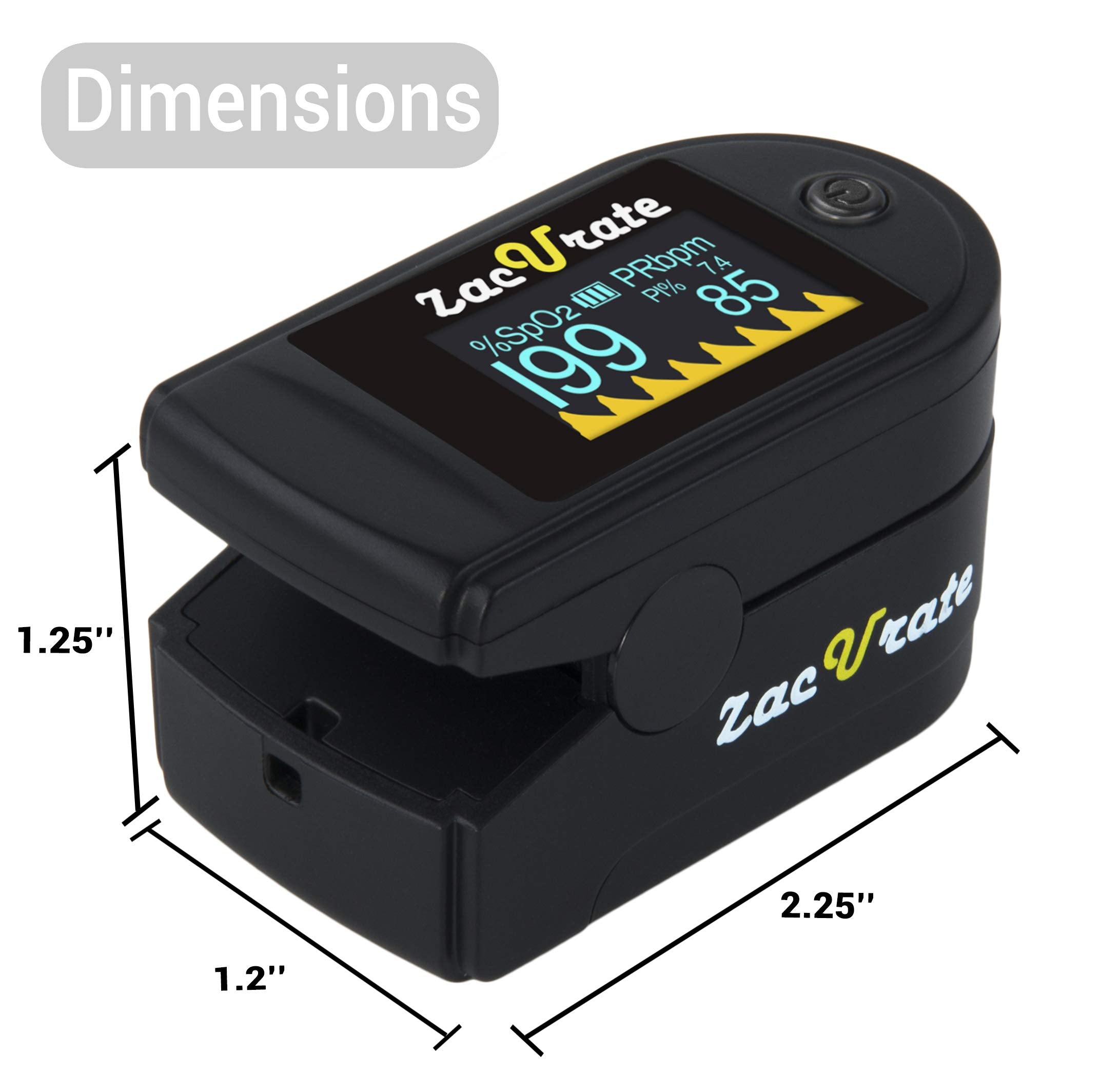 Zacurate Fingertip Pulse Oximeter for SpO2 and Pulse Rate

