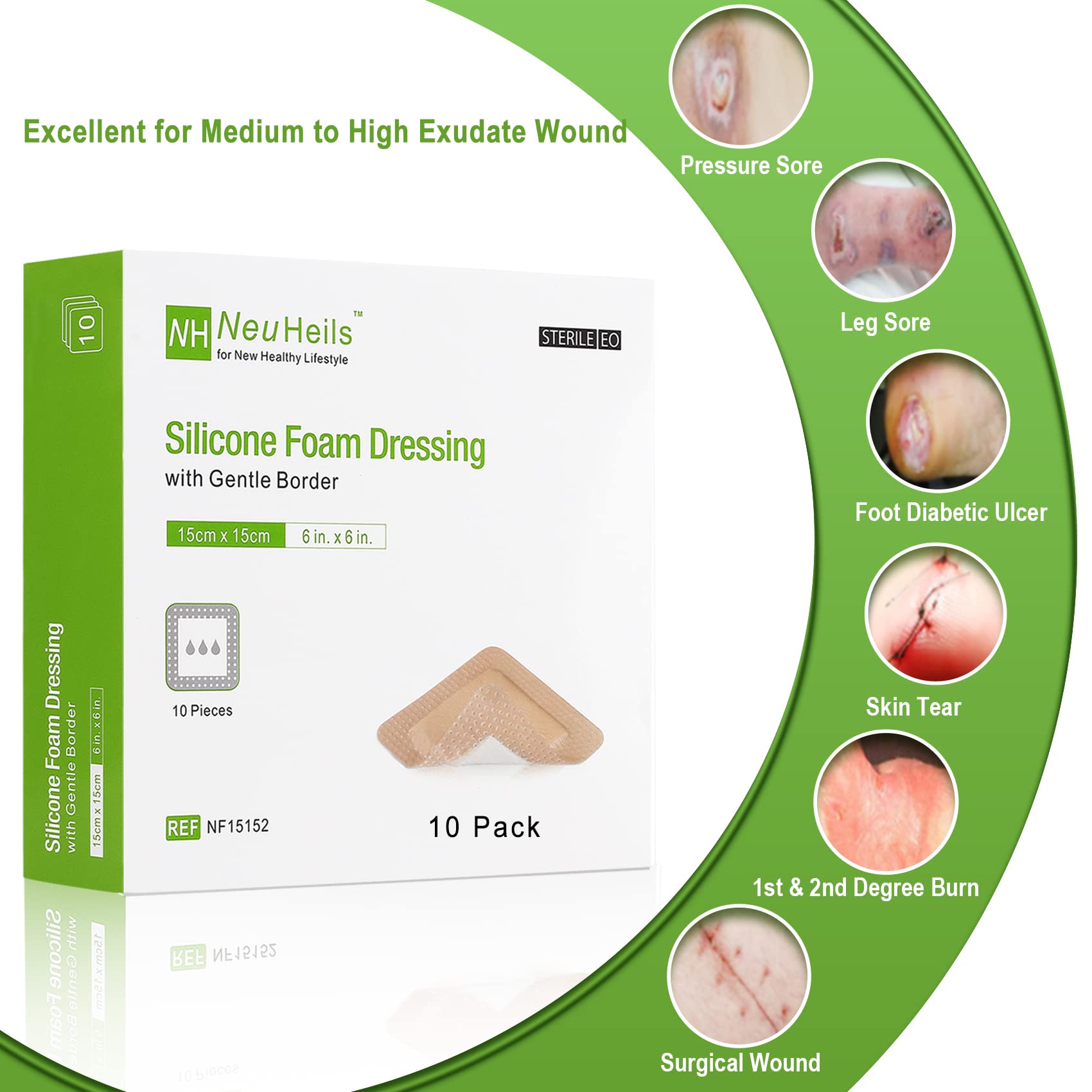 Silicone Foam Dressing by NeuHeils

