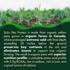 SOLO Organic Pea Protein Isolate Unflavored Plant Protein

