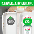 Dishwasher Pods Cascade Free & Clear - Unscented

