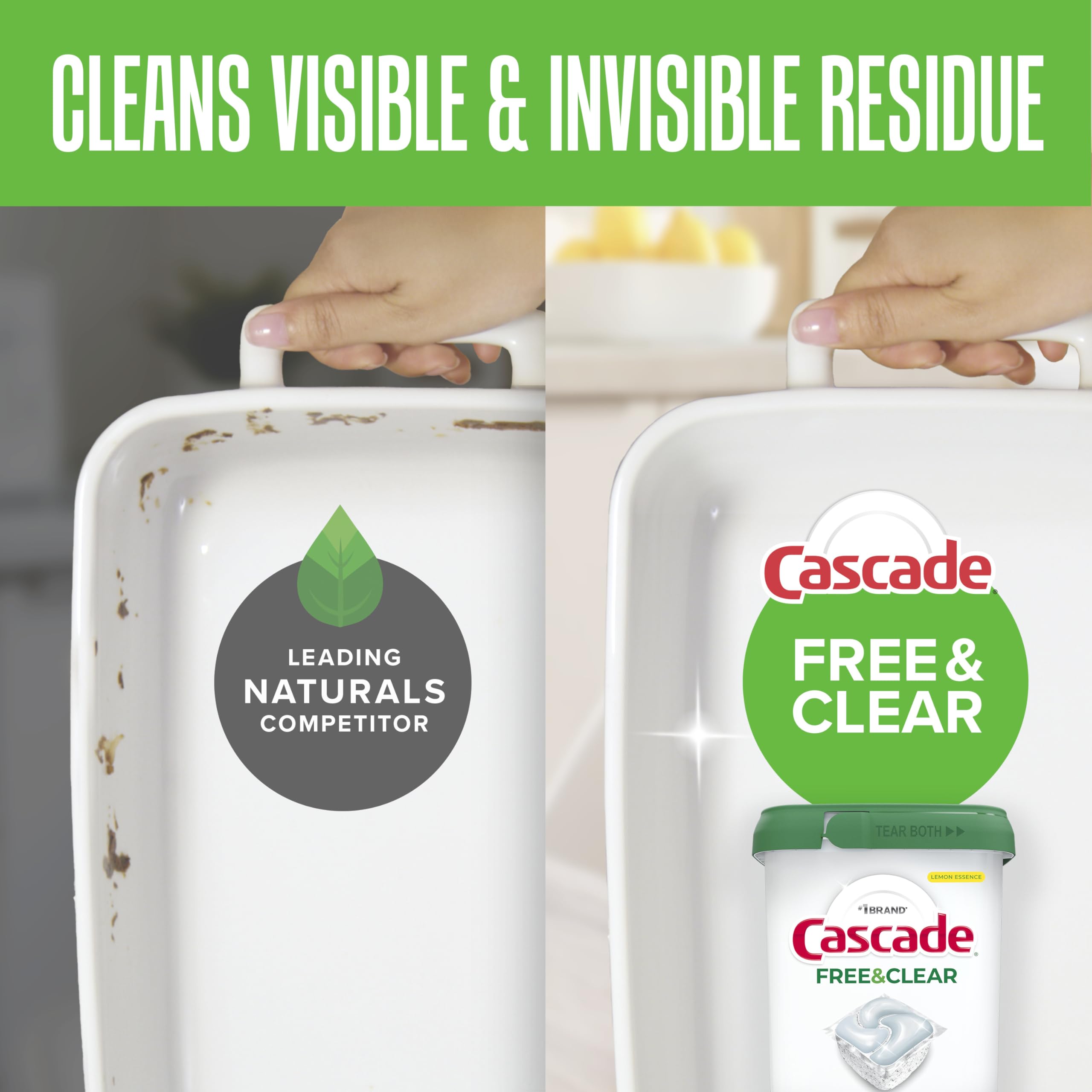 Dishwasher Pods Cascade Free & Clear - Unscented

