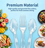 Voatree Disposable Clear Plastic Cutlery - BPA-Free

