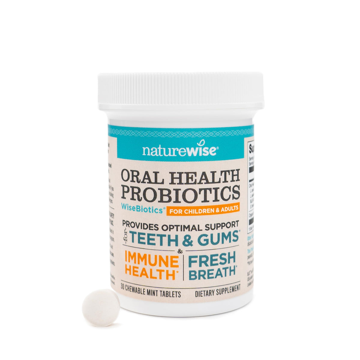 NatureWise Oral Probiotics Mint Chewables for Mouth Health