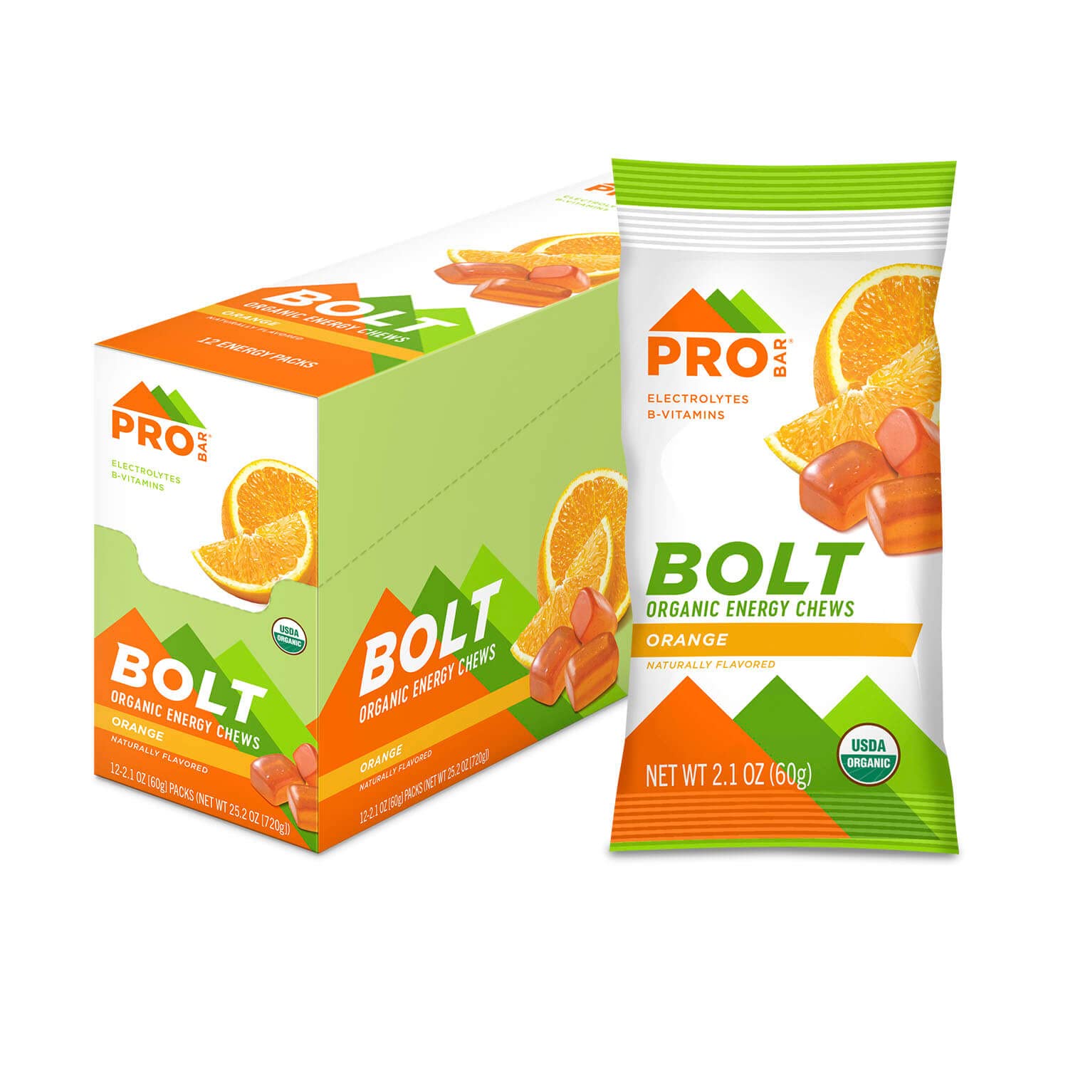 PROBAR Bolt Energy Chews - Organic Gummy Fuel with Electrolytes & B Vitamins