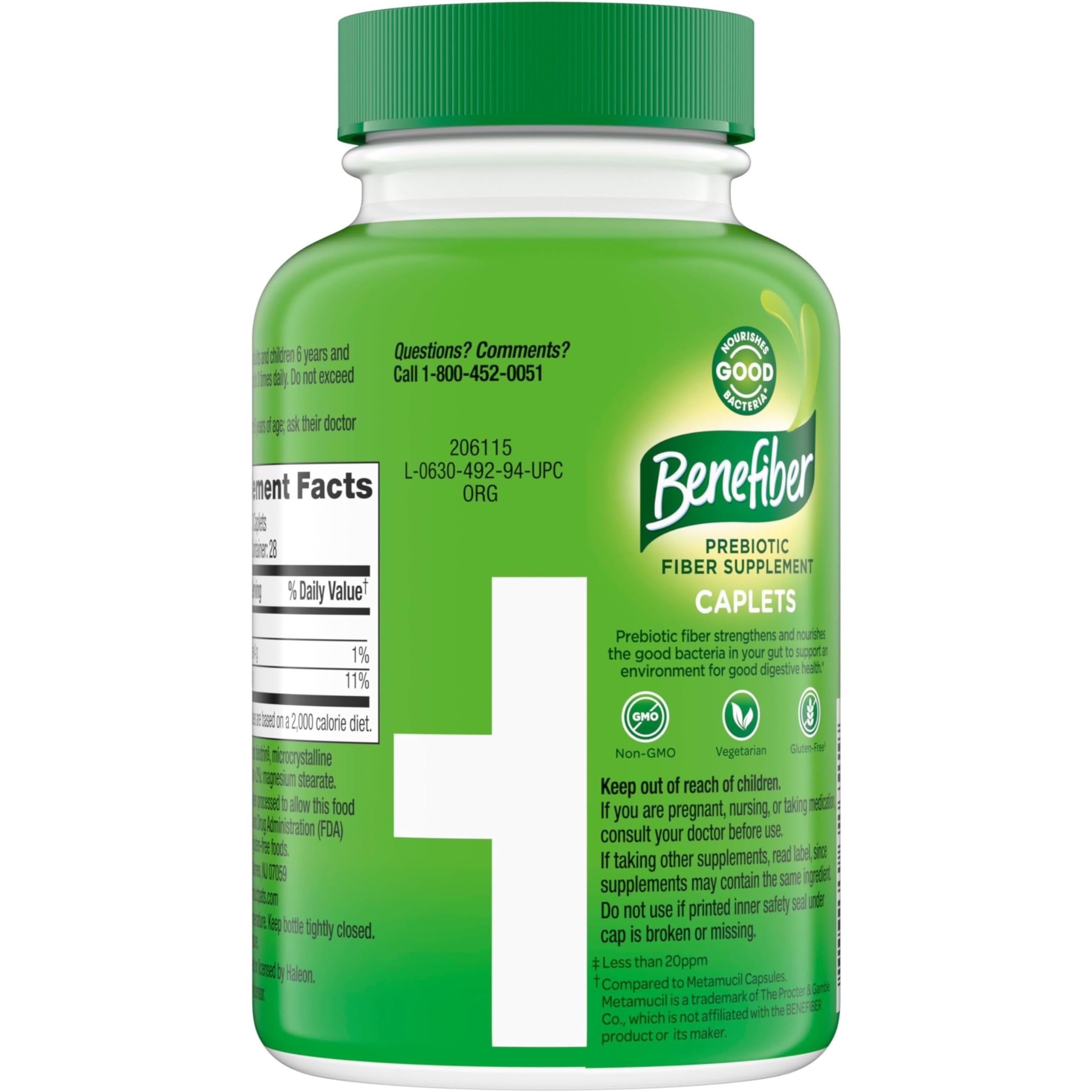 Benefiber Prebiotic GLP-1 Fiber Caplets | Digestive Support

