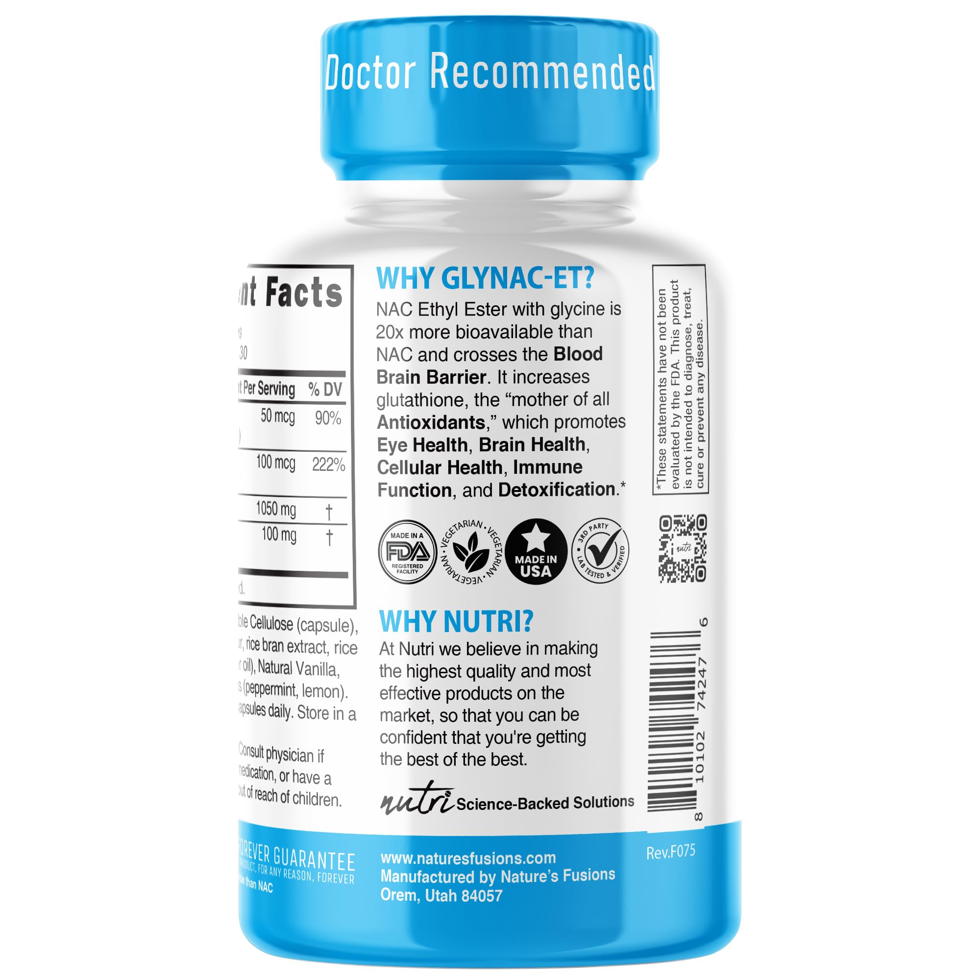 Nutri GlyNAC-ET NAC Supplement with Glycine

