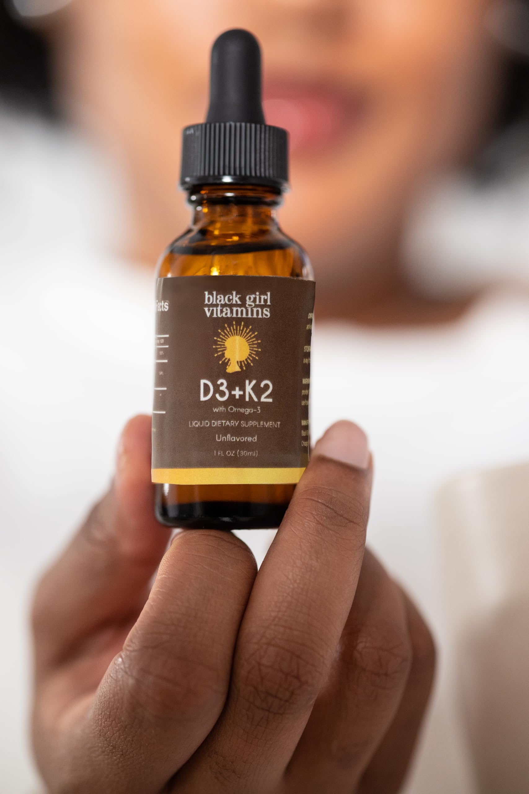 D3 K2 Liquid Drops by Black Girl Vitamins – Immune Support

