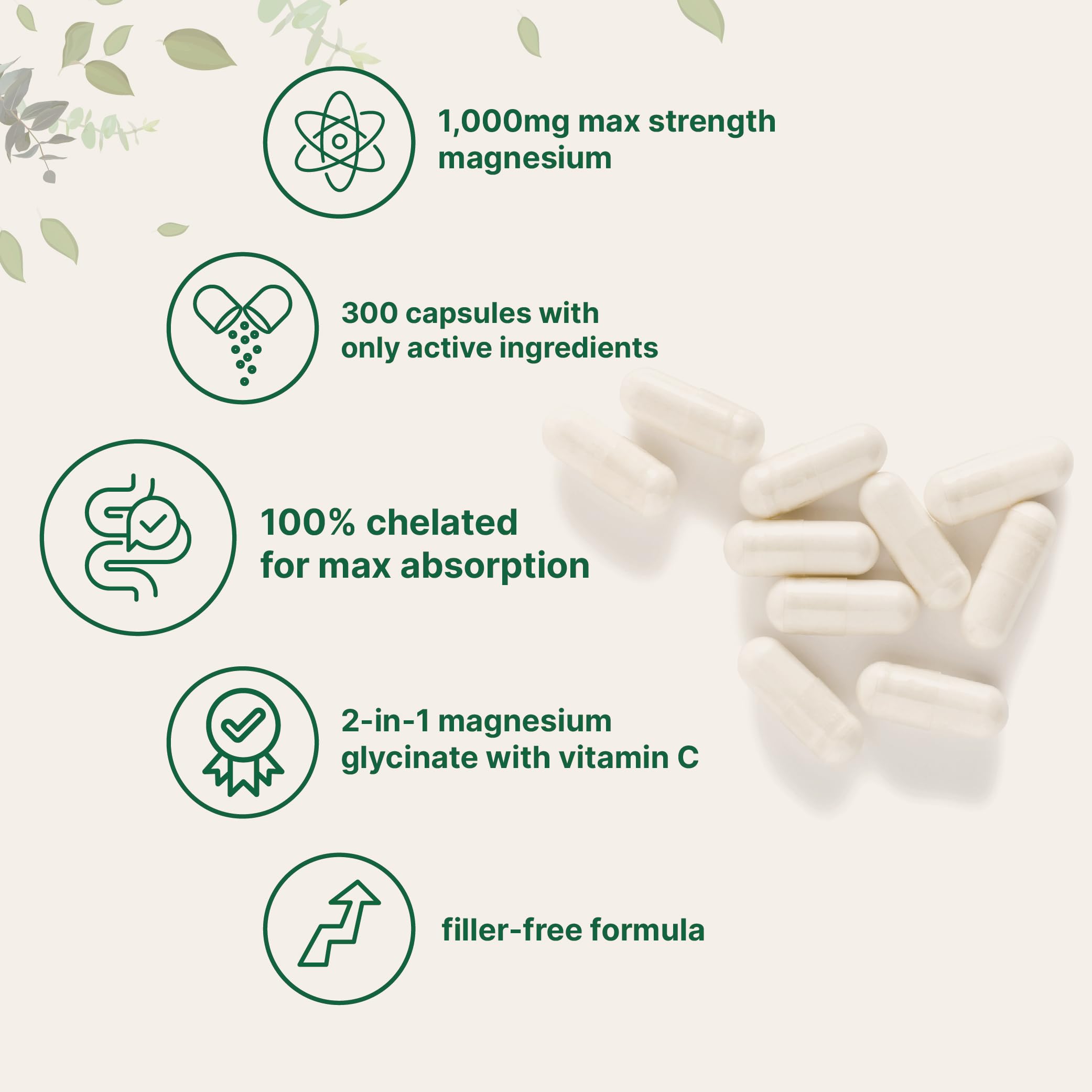 Micro Ingredients Magnesium Glycinate with Vitamin C Non-GMO

