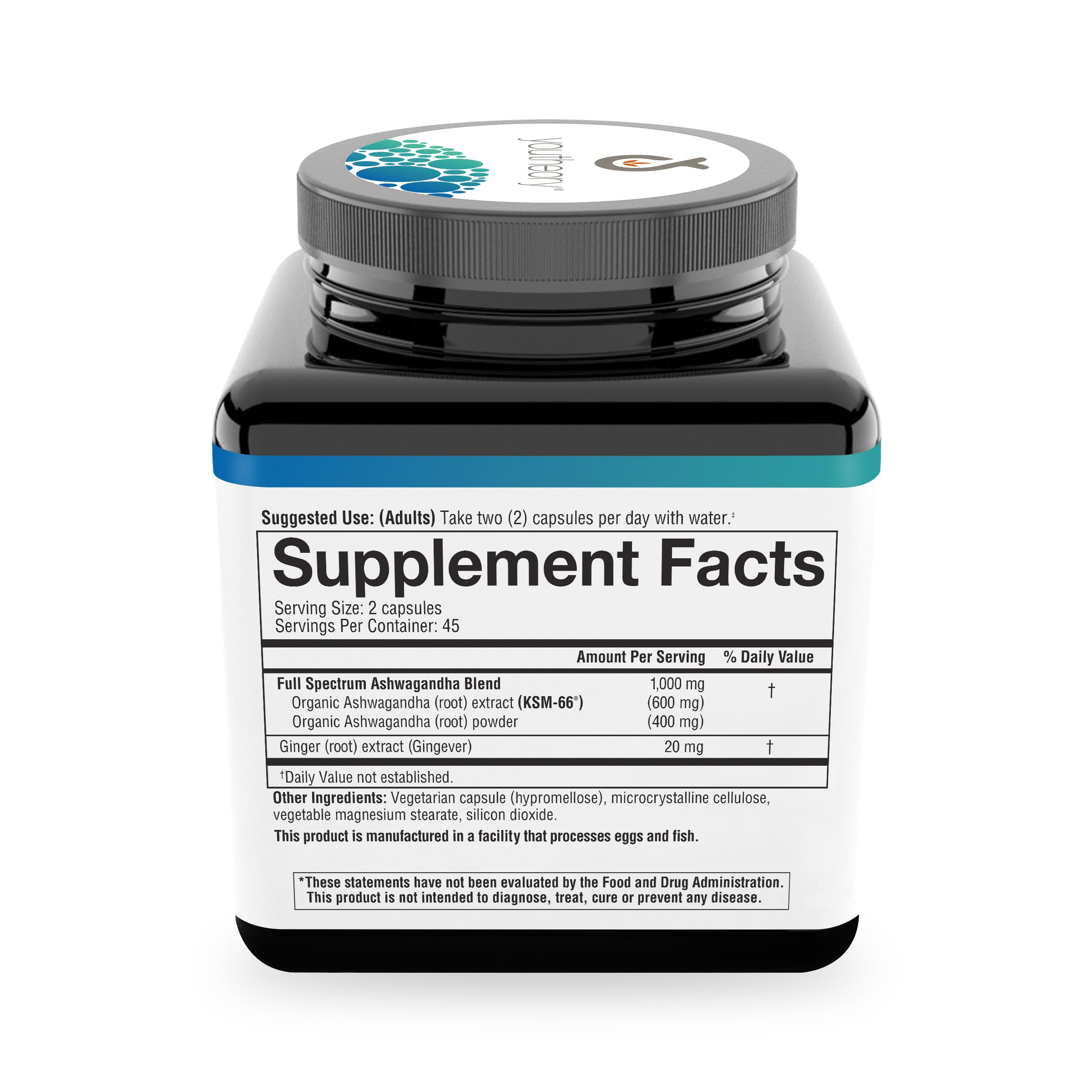 Youtheory Ashwagandha with Organic KSM-66 – Stress & Energy

