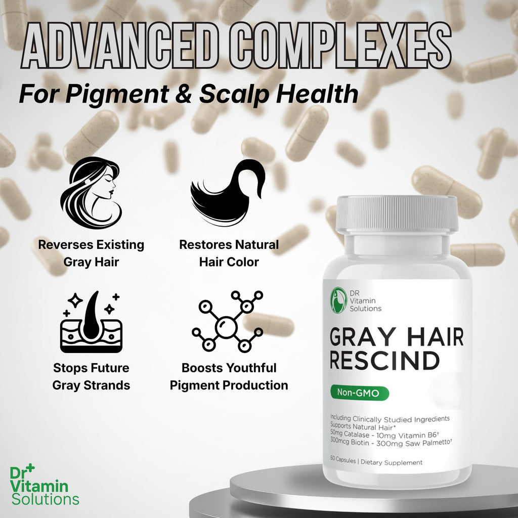 Gray Hair Rescind with Catalase - Hair Vitamins

