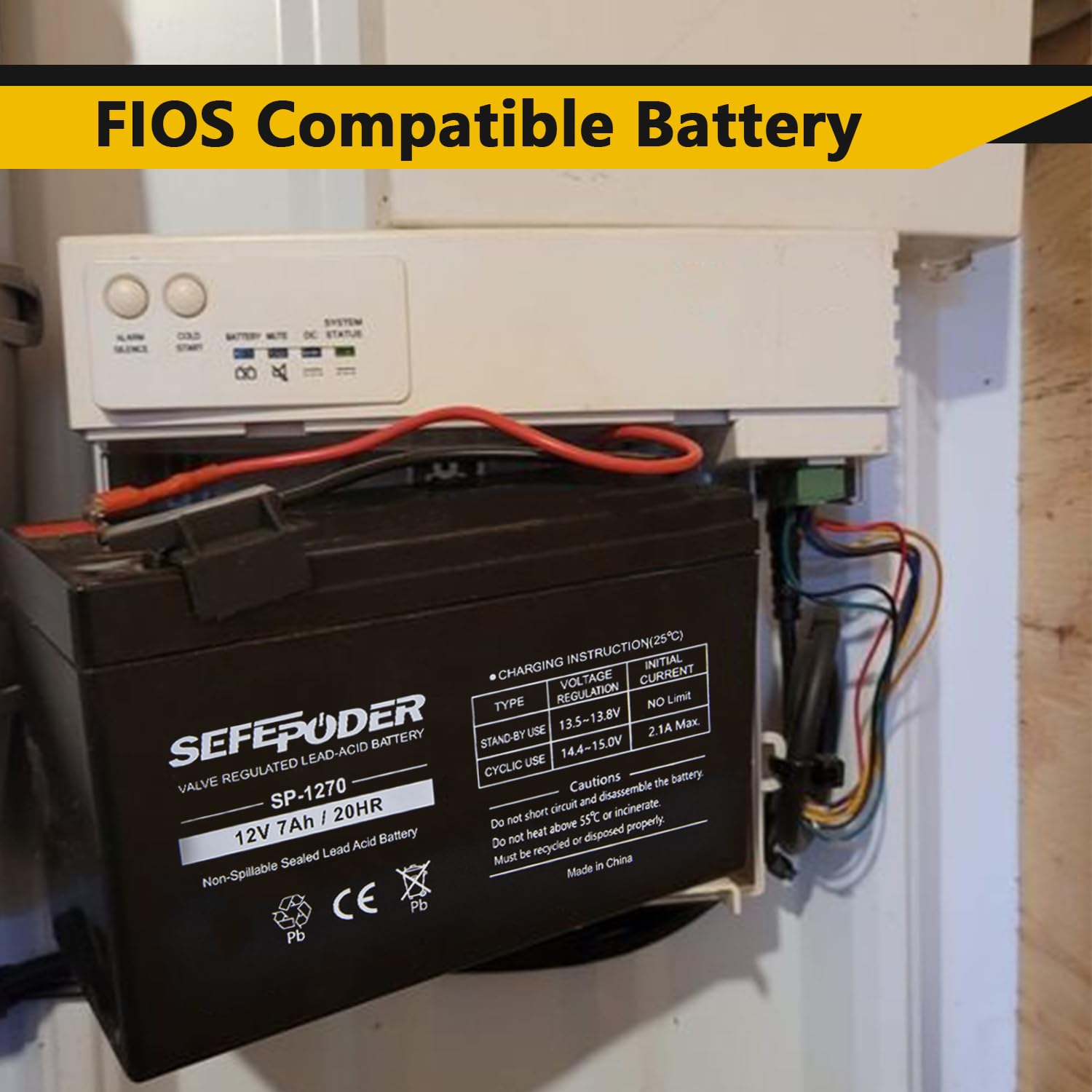 SEFEPODER Sealed Lead-Acid Battery SLA Rechargeable

