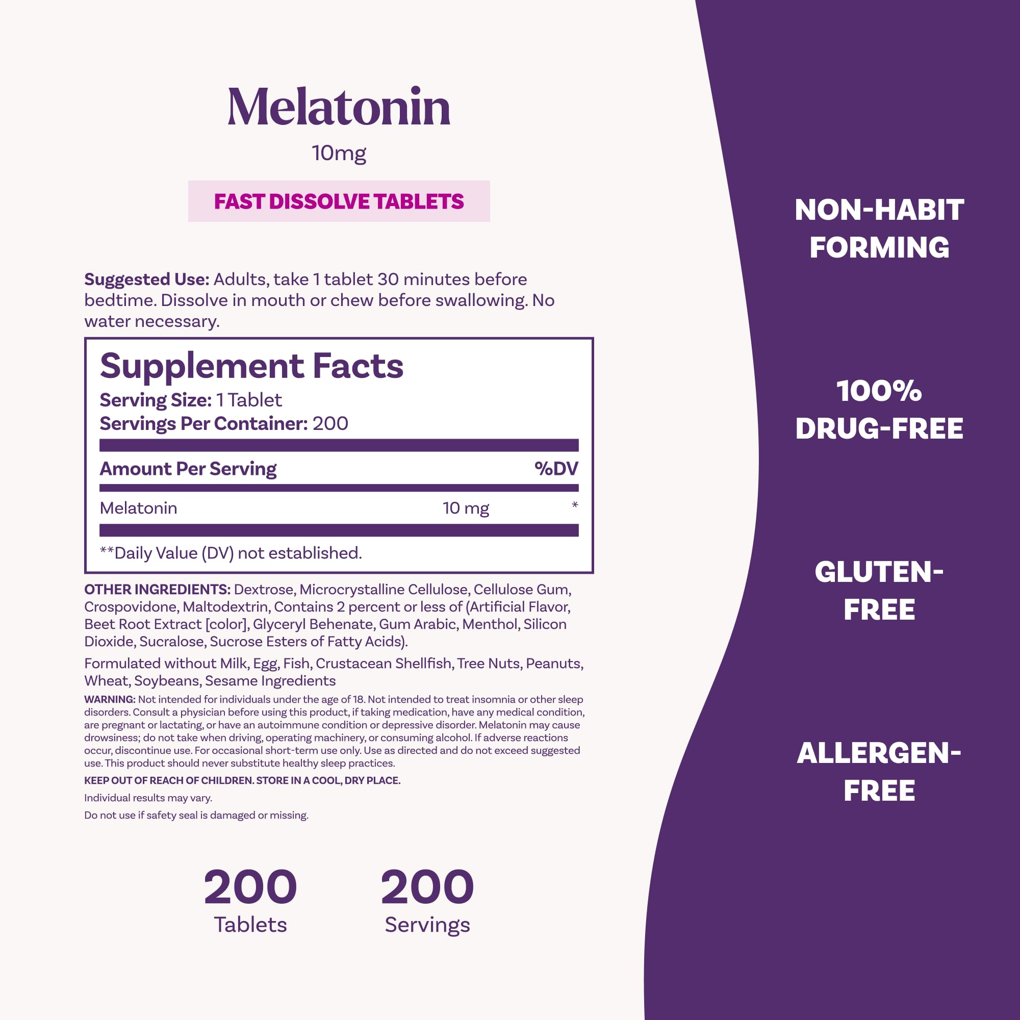 Natrol Melatonin 10 mg Fast Dissolve Tablets – Sleep Aid

