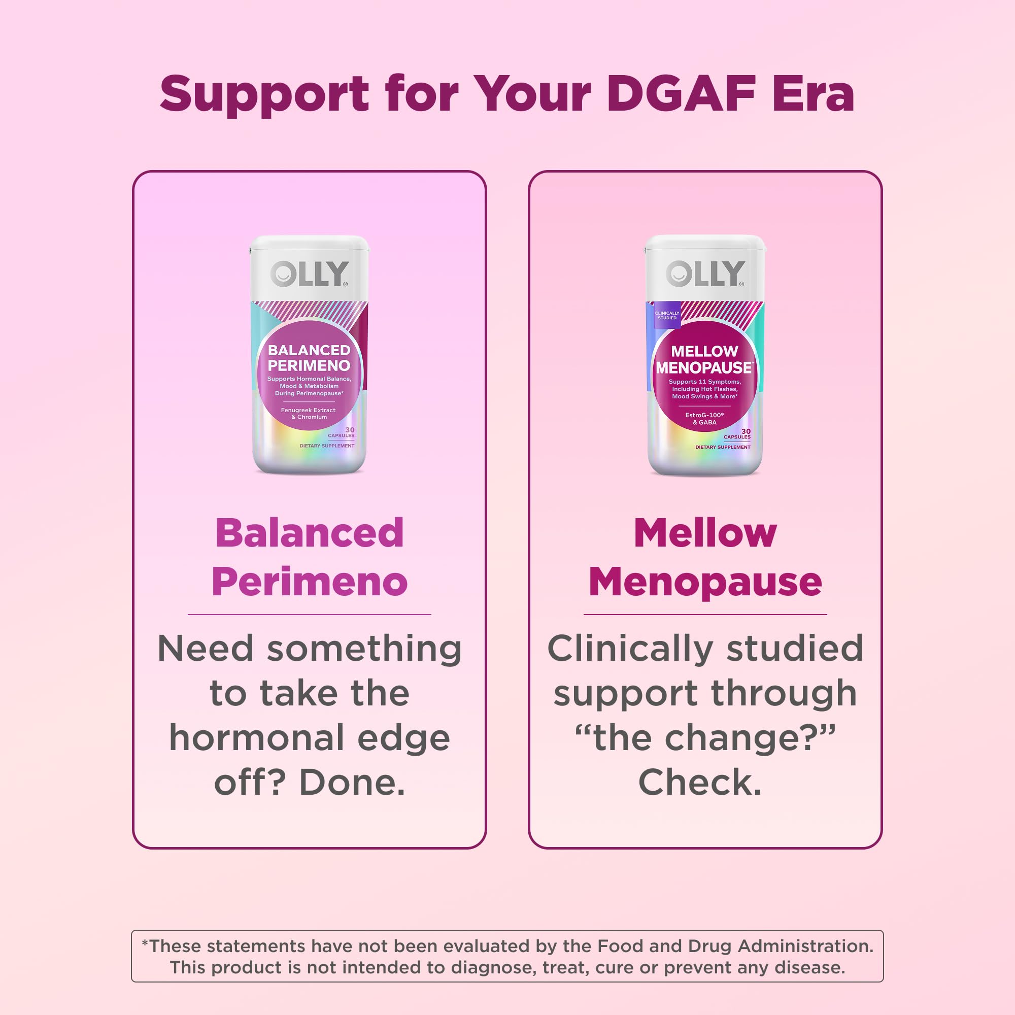 OLLY Balanced Perimeno Capsules for Hormonal Balance

