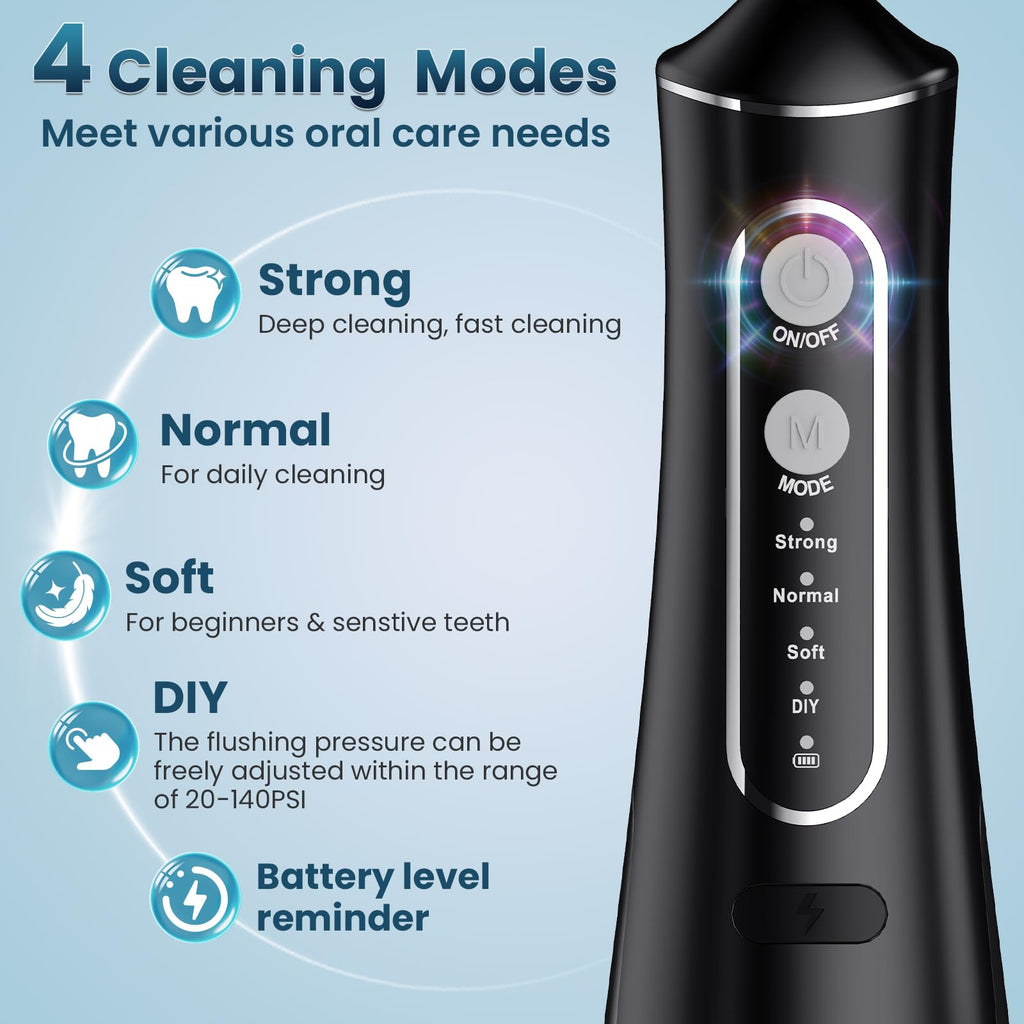 OasiSmile Cordless Water Flosser for Teeth | 4 Modes

