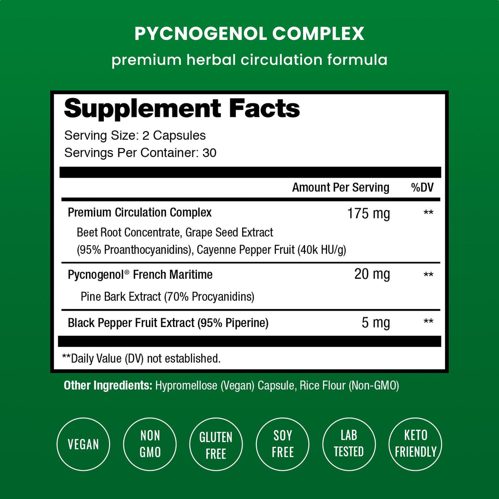 Pycnogenol Pine Bark Extract by NutraChamps for Circulation

