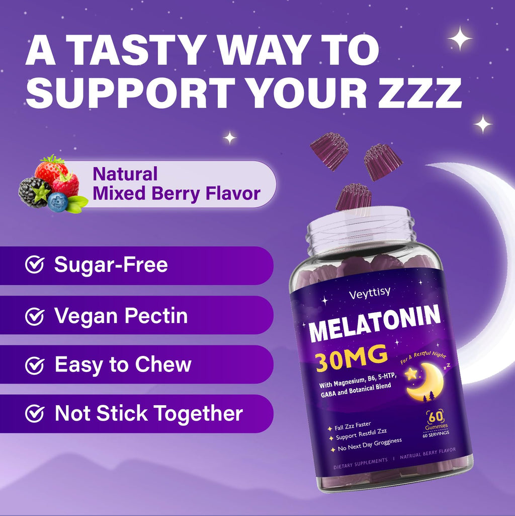 Melatonin Gummies for Adults - Maximum Strength 30 mg

