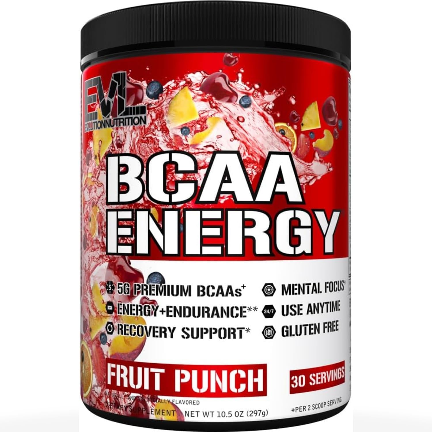 EVL BCAAs Amino Acids Powder Energy Pre Workout & Recovery