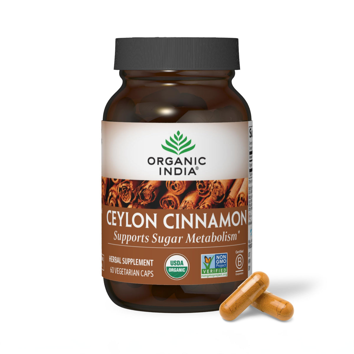 Organic India Ceylon Cinnamon Herbal Supplement
