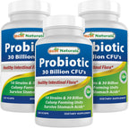 Best Naturals Probiotic 10 Strains & 30 Billion CFU Vegetarian Capsules - Shelf Stable