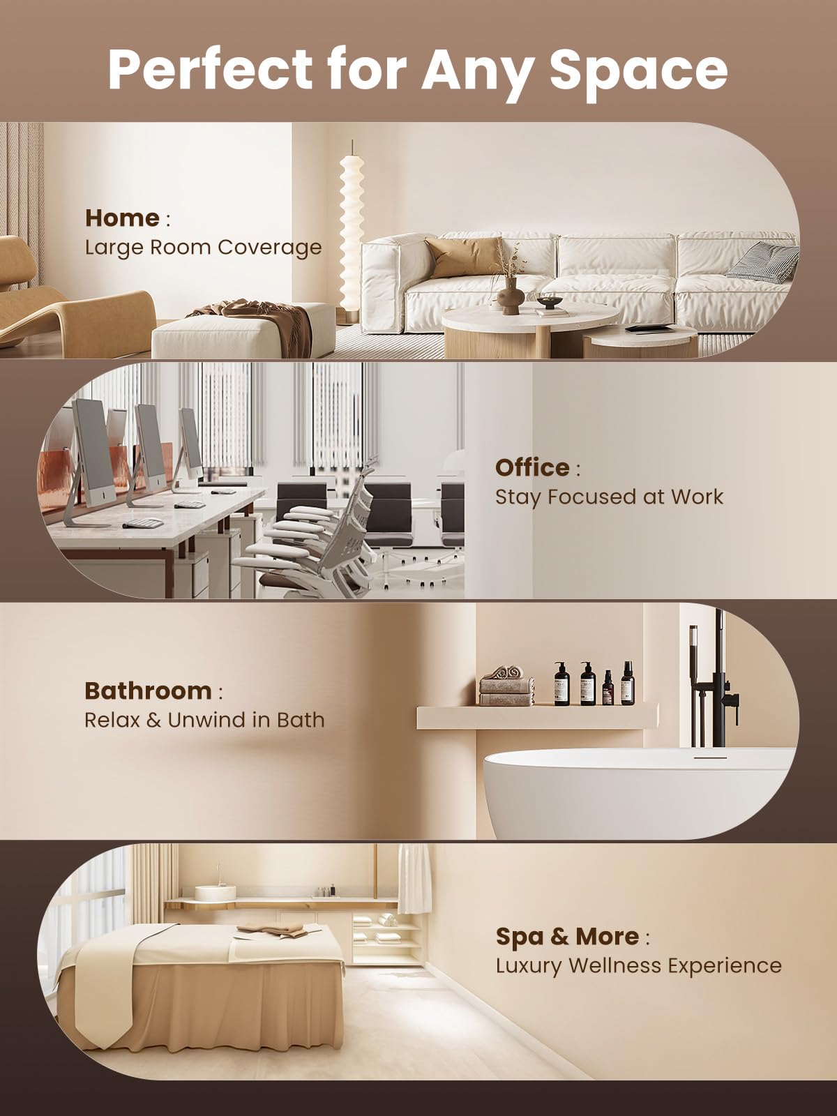 Waterless Diffuser with Hotel-Inspired Oils for Large Spaces

