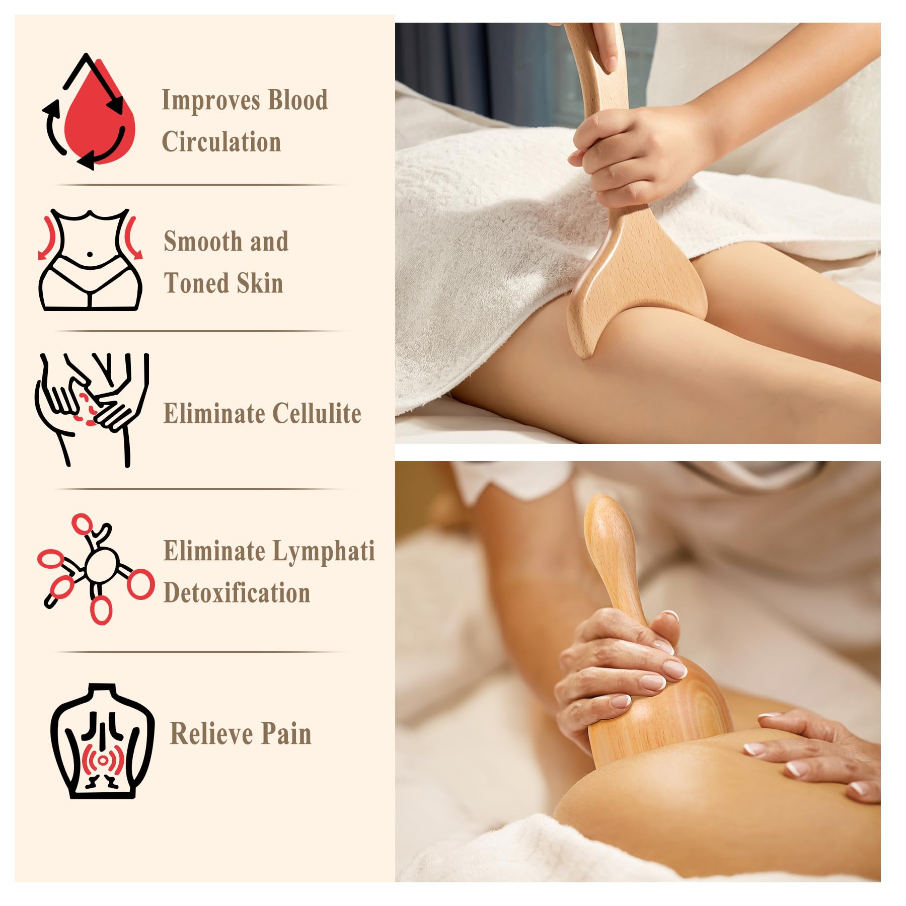 Xokocli Wood Therapy Massage Tools Kit

