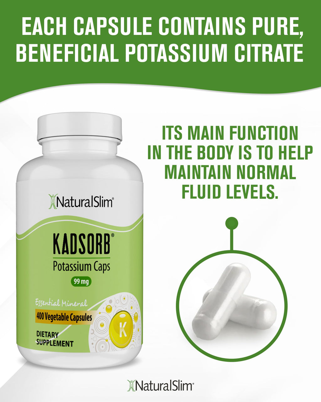 NaturalSlim Potassium Citrate Gluconate Supplement


