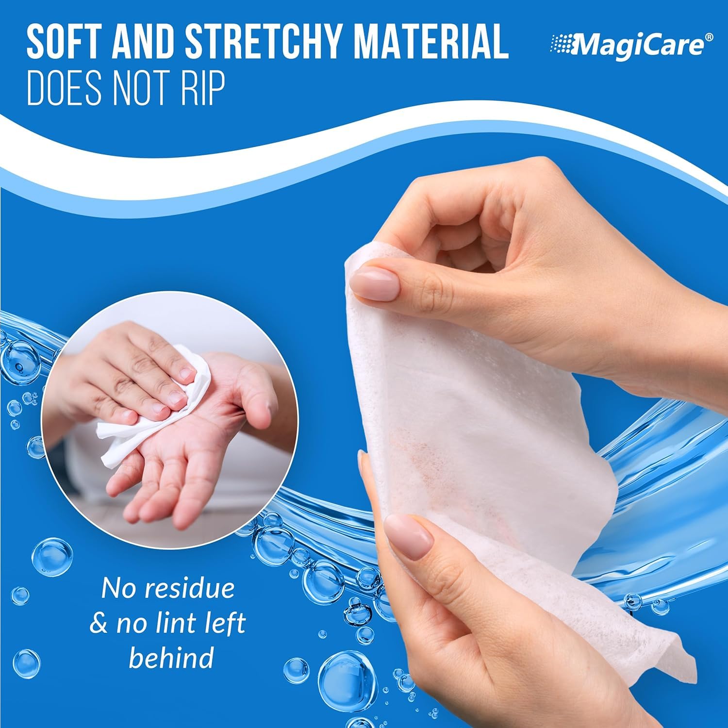 MagiCare 75% Alcohol Wipes | Unscented Sanitizing Wipes

