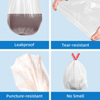 KdbK Kitchen Trash Bags – Drawstring, Unscented, Leak-Proof

