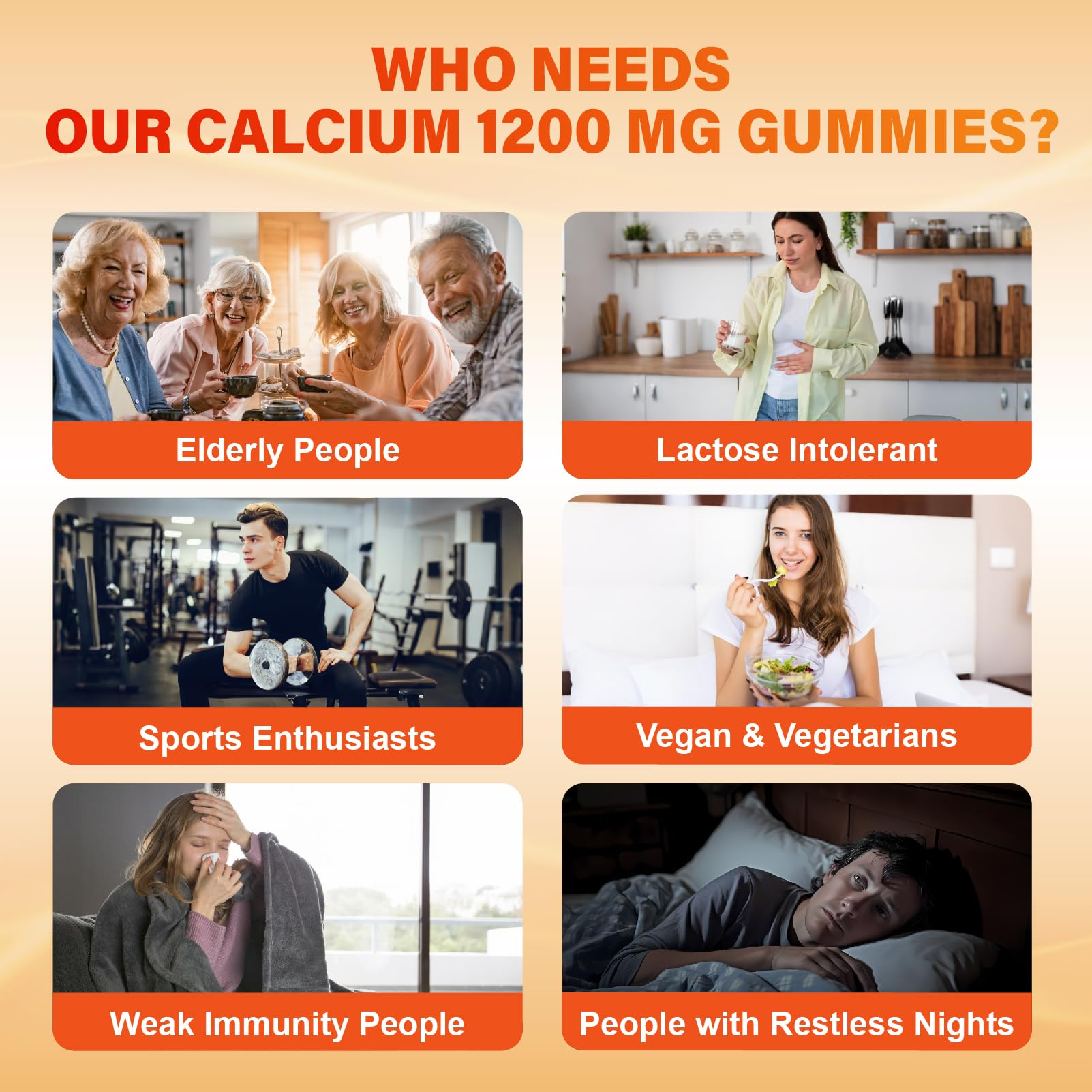 Calcium 1200 mg Gummies with Vitamin D3 for Adults

