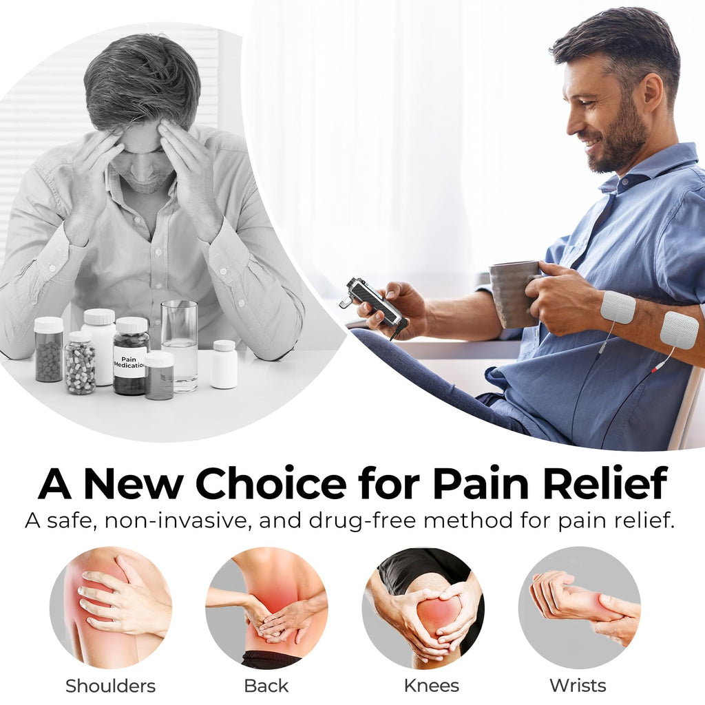 AUVON TENS Unit Rechargeable Pain Relief | 8 Modes

