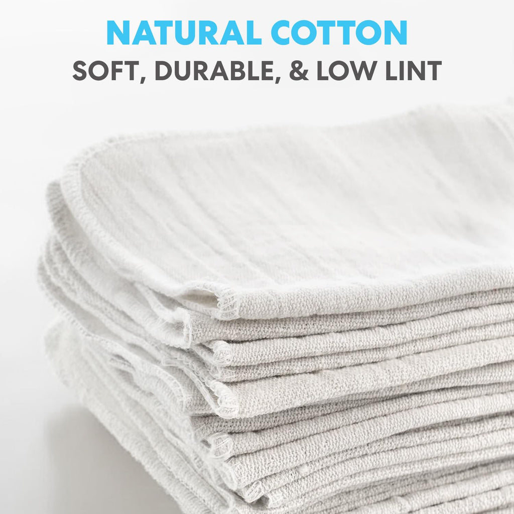 Simpli-Magic Cotton Shop Towels - Reusable Cleaning Rags

